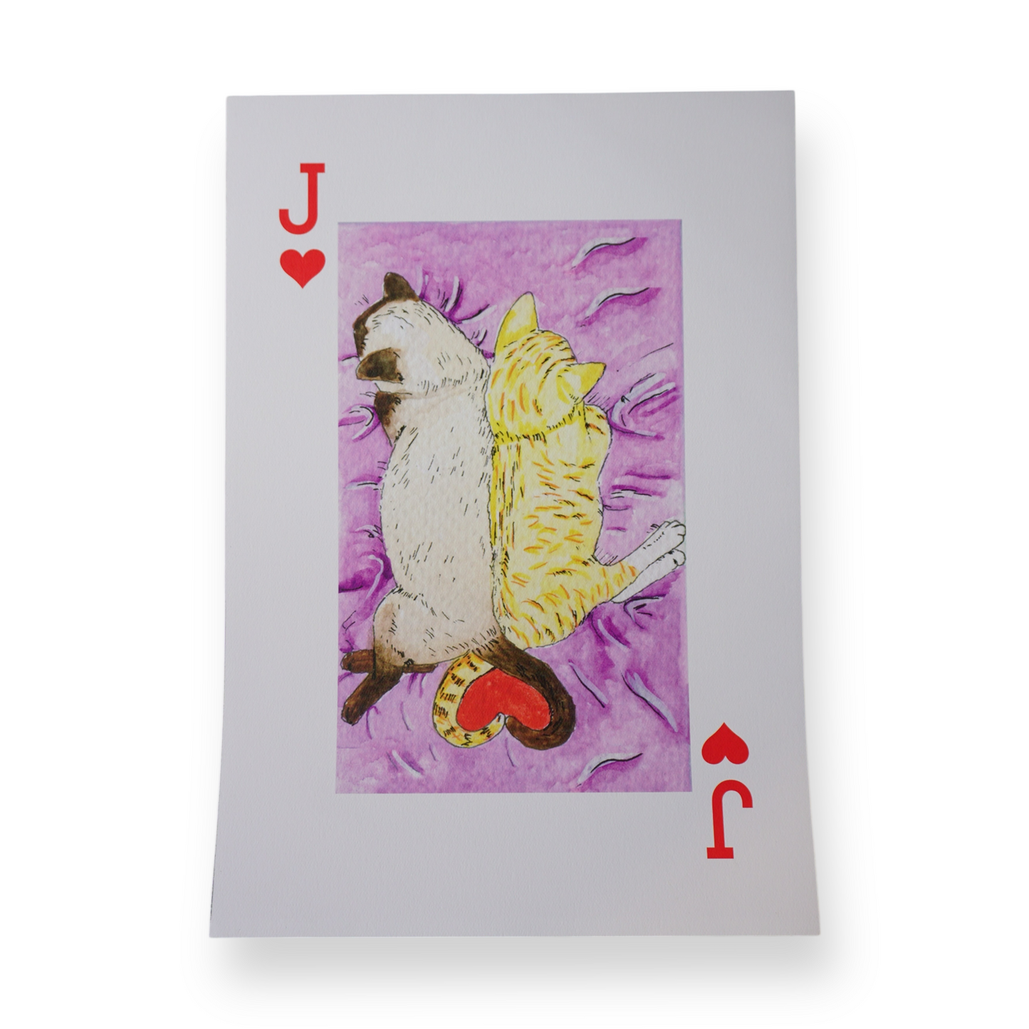 Poster J de corazones