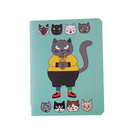 Libreta Gato tomando frape