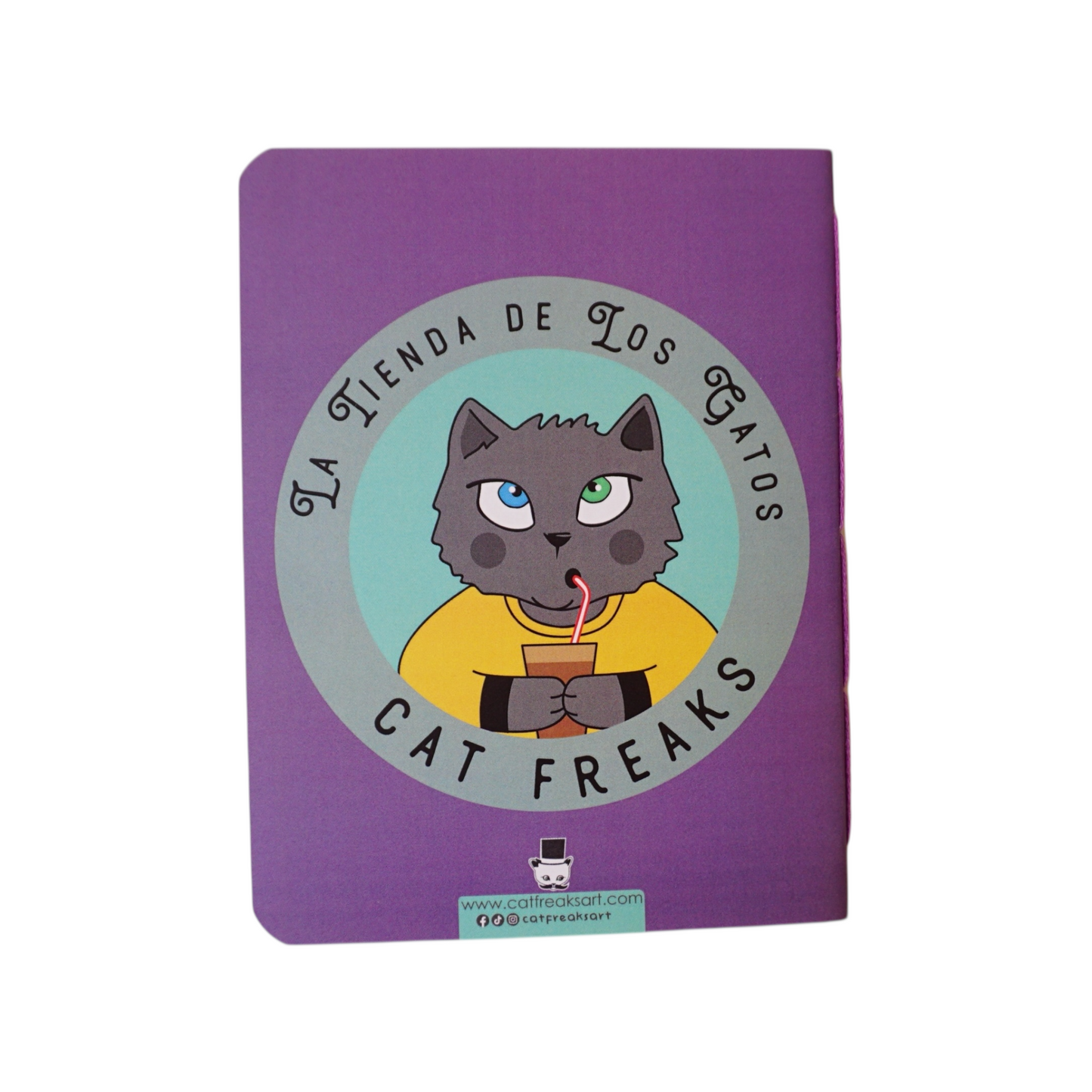 Libreta Gato tomando frape