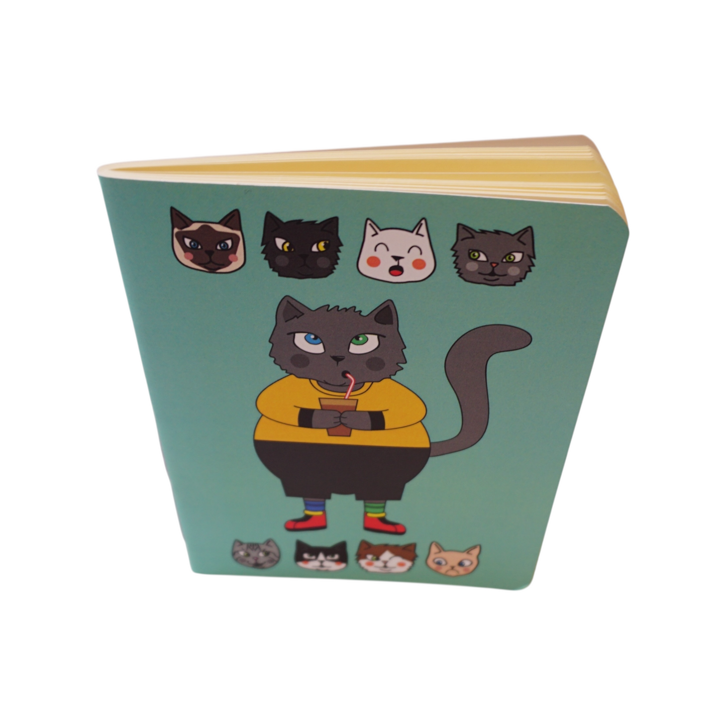 Libreta Gato tomando frape