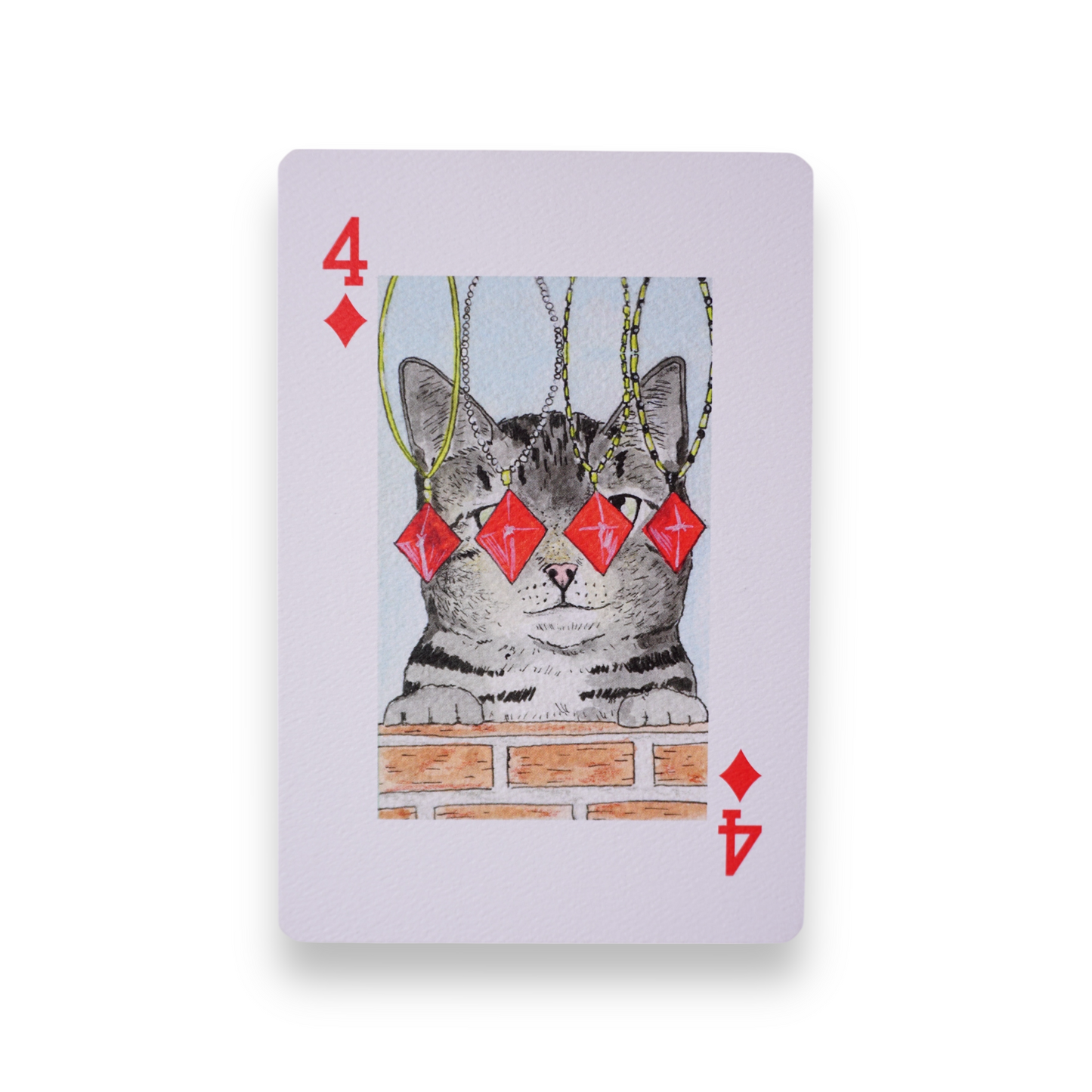 Postal Cuatro de diamantes