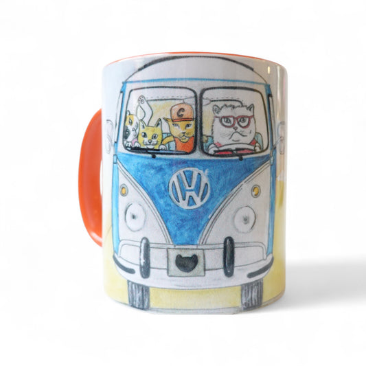 Gatos viaje en carretera