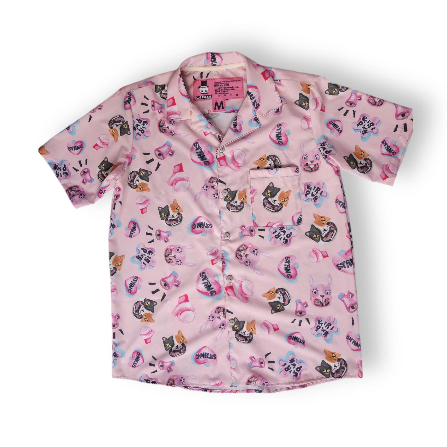 Camisa Girl PWR rosa