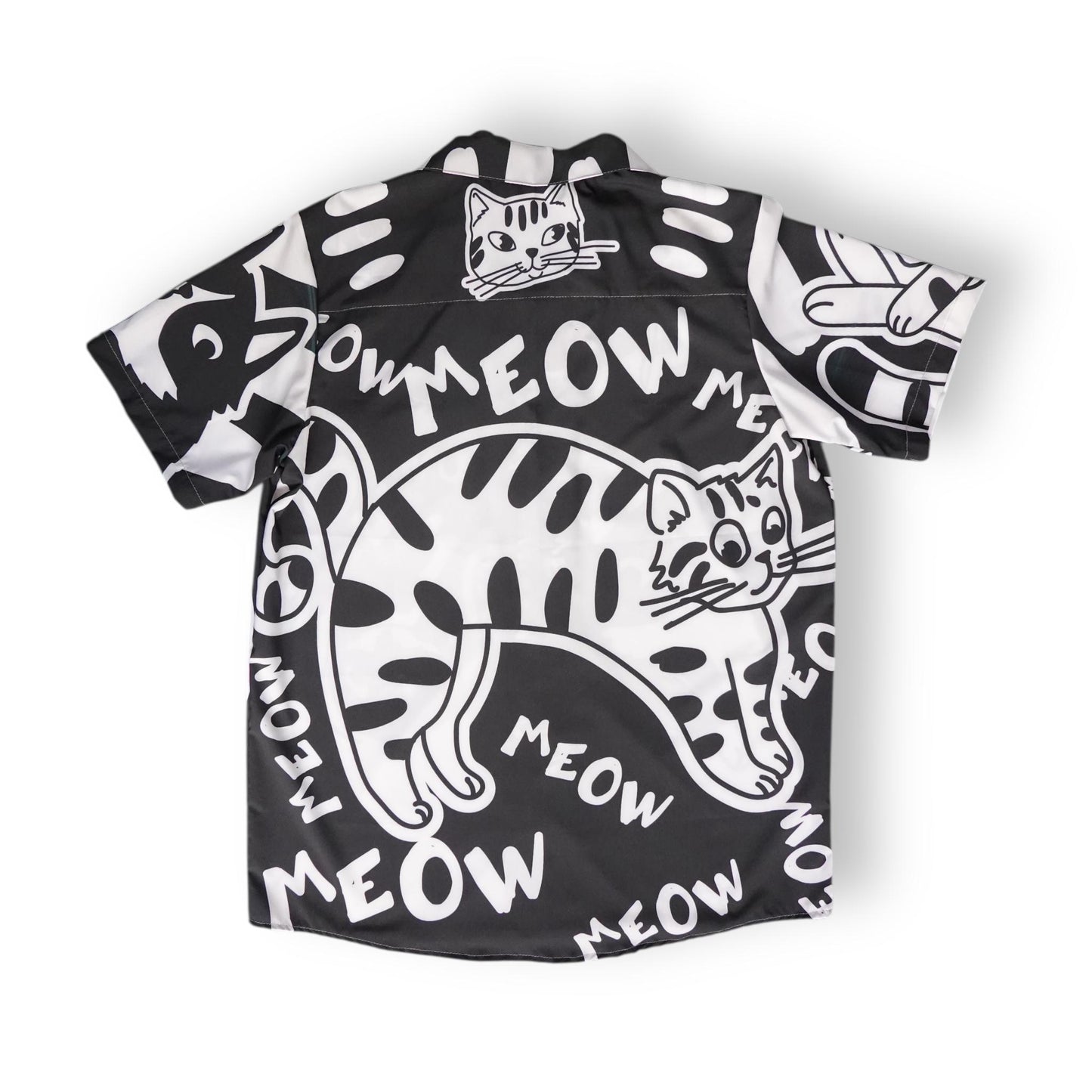 Camisa Meow balnco y negro