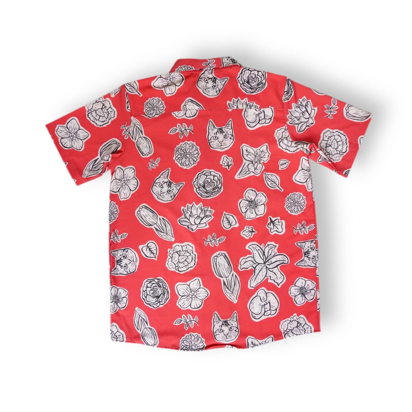 Camisa Gatos Hawái roja
