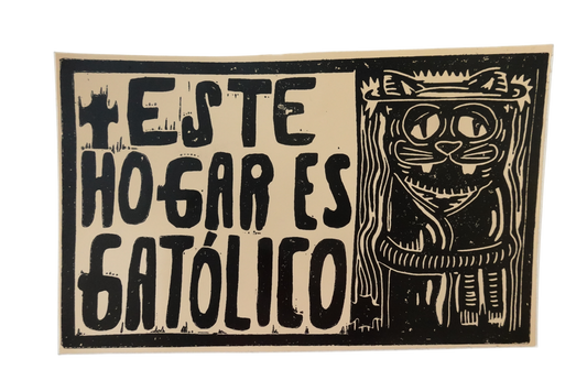 Sticker Este Hogar es Gatólico