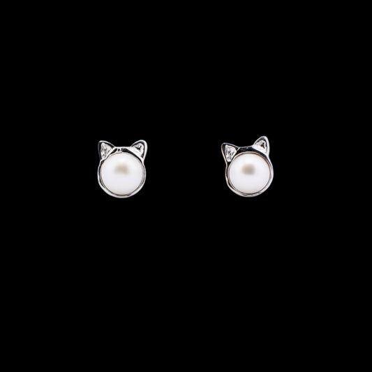 Gato perla aretes